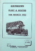 Southdown Fleet & Routes 16th March 1923 by Southdown Enthusiasts Club 